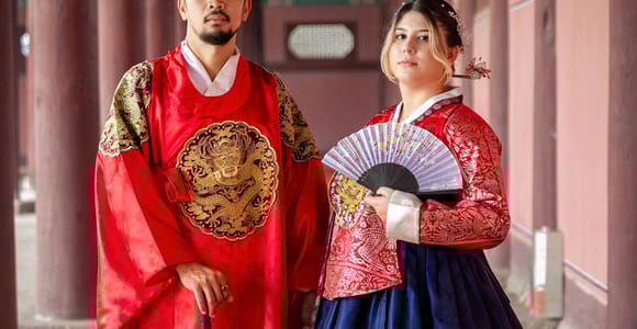Seoul: Hanbok-Fototour im Gyeongbokgung-Palast