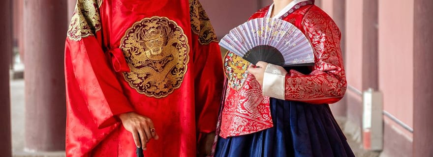 Séoul : visite photographique en hanbok au palais Gyeongbokgung