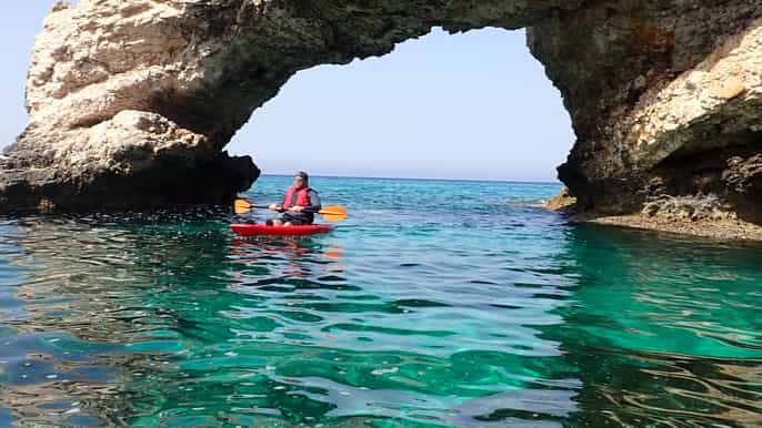 4-hour Ayia Napa SeaCaves Guided Kayaking from Limnara beach
