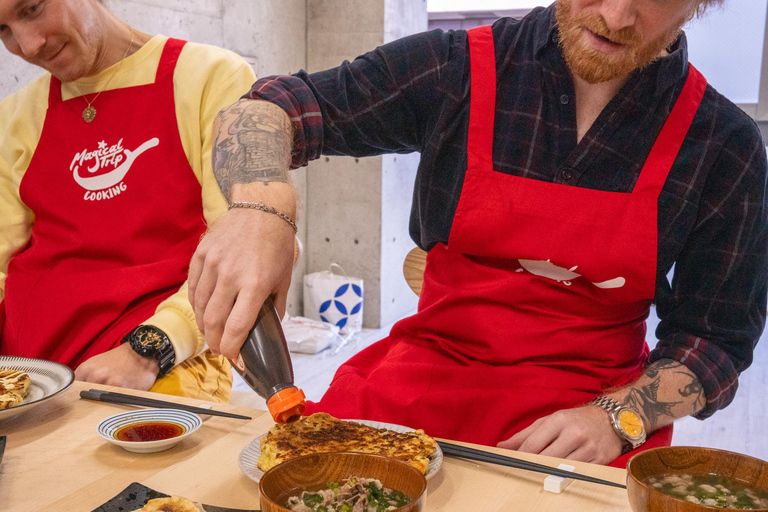 Osaka : Cours de cuisine et dégustation de saké avec visite du marché local