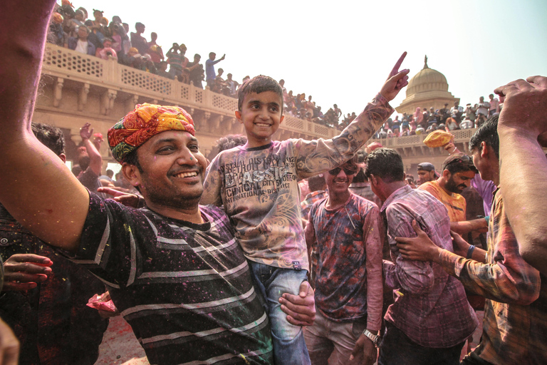 Holi Celebration Day Trip to Mathura & Vrindavan with Guide