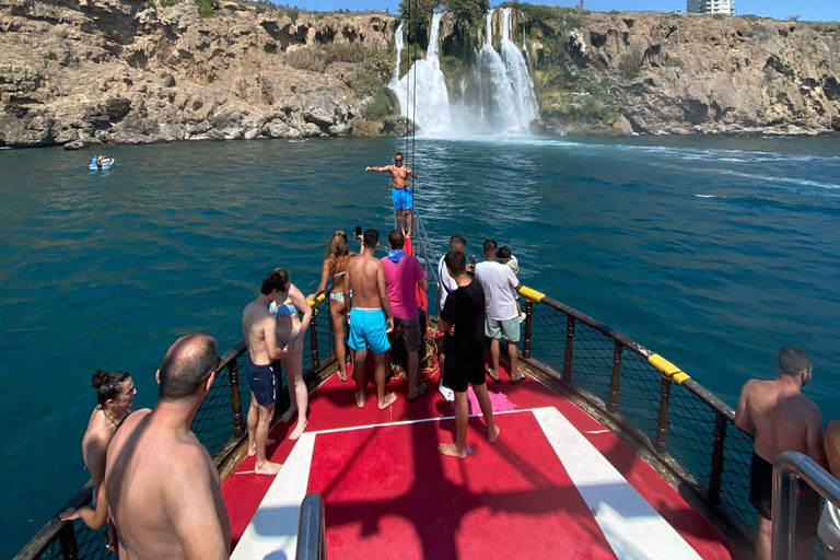 Antalya: Duden Waterfall Relax Boat Trip with Lunch Relax Boat Trip with Hotel Pick Up and Lunch