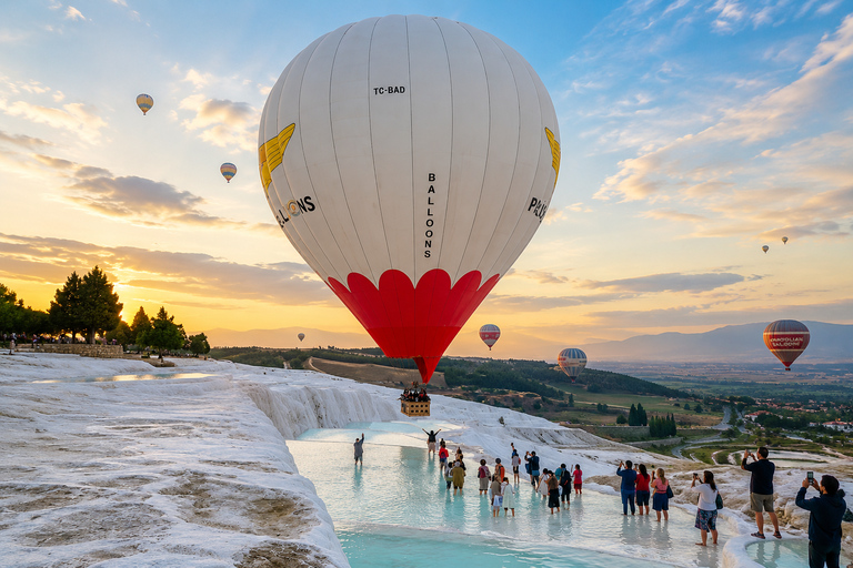 Pamukkale: Sunrise Hot Air Balloon Flight w/Certificate Private Pamukkale Hot Air Balloon Ride