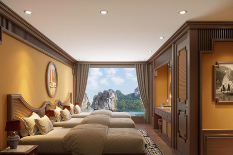 Hanoi: 2-Day Halong & Bai Tu Long Bay 5-Star Cruise, Balcony Halong: 2-Day Halong& Bai Tu Long 5-Star Cruise with balcony