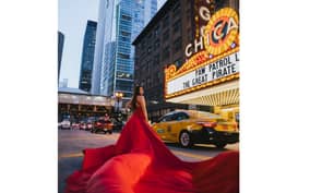 Chicago Luxury Flying Dress Photoshoot