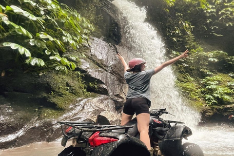 Ubud Quad Bike Tour with Waterfall, Long Tunnel, and Lunch Single Driver ( 1 ATV 1 person ) with Meeting Point Ubud