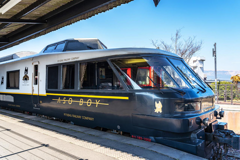 Kyushu Aso Volcano, Aso Boy Scenic Train,Hot Spring Day Tour 11:00AM pickup at Kumamoto Castle