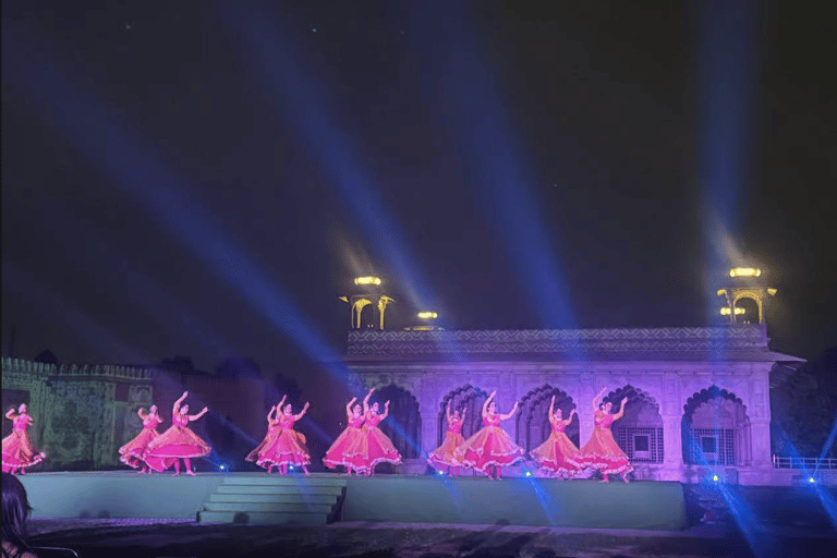 Delhi: Red Fort Light & Sound Show with Private Car & Guide Red Fort Light and Sound Show Ticket+Car+Guide