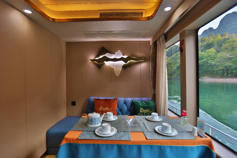 Guilin: 5-Star Li River Cruise to Yangshuo with Pickup Guilin: 5-Star Li River Cruise Lower Deck with Hotel Pickup