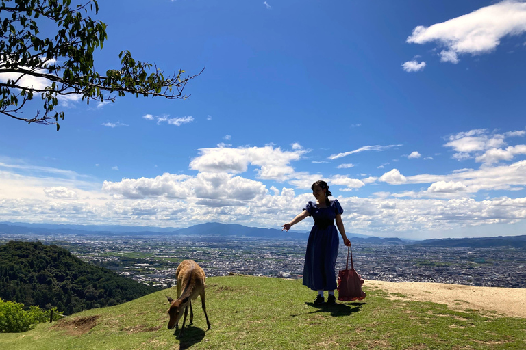 From Nara:Half-Day Bus Tour to UNESCO Heritage&Mt. Wakakusa 12:35 Kintetsu Nara Station