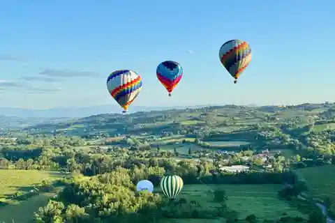 Heißluftballonfahrt in der Toskana