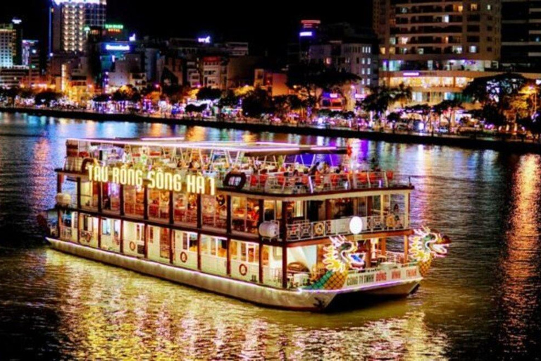 Da Nang : Croisière nocturne sur le fleuve Han avec cocktail au lever du soleil