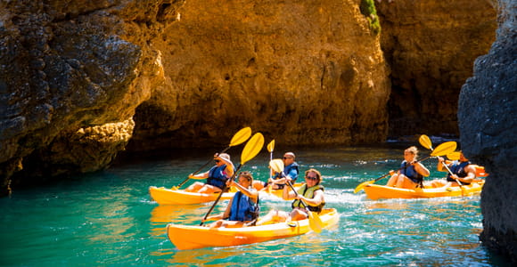 From Lagos: Ponta da Piedade Caves Kayak Tour by Boat