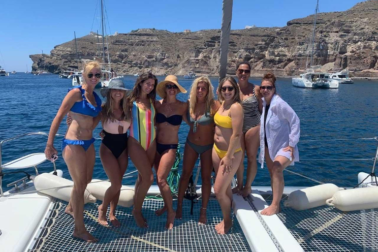 Santorini Catamaran Tour for Cruise Travelers SKIP CABLE CAR