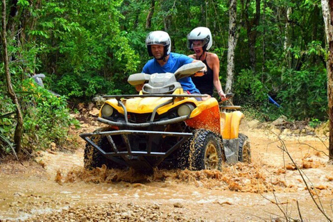 Cancún: ATV, Tirolinas y Aventura en el CenoteATV compartido