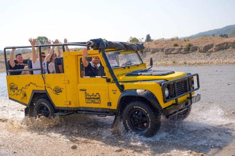 Antalya : Combo Rafting étonnant avec Zipline, 4X4 Quad, Jeep5 en 1 Raft+Buggy ou Quad+Zipline+Jeep+Trekking