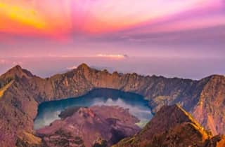 Trekking am Mount Rinjani 3 Tage/2 Nächte zum Gipfel, See und heißer Quelle