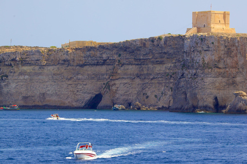 Z St. Julian&#039;s: Gozo, Comino, Błękitna Laguna łodzią motorową