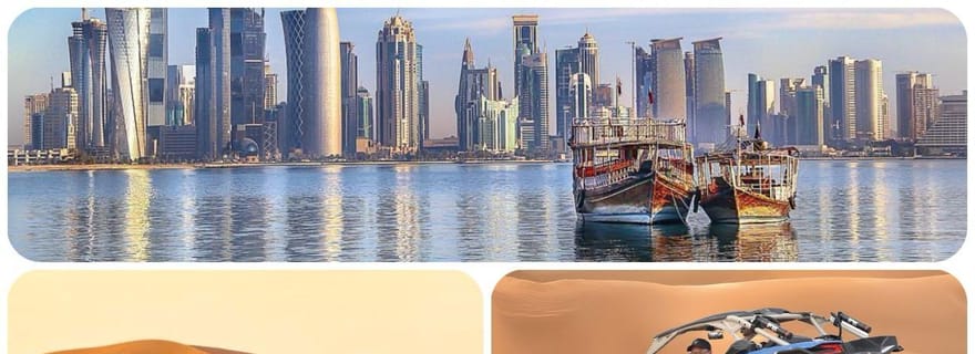 Doha : Combo Tour de ville et Safari dans le désert avec balade à dos de chameau