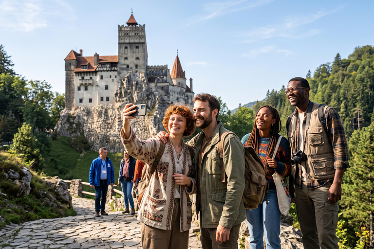 Bucharest-Dracula Castles, Peles-Cantacuzino-Brasov Day Tour COACH TOUR Audio guide in 24 languages