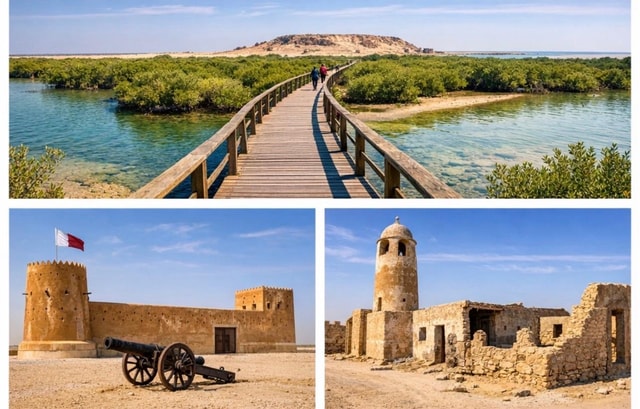 Katar: Tour im Norden, Purple Island, Zubara Fort, Jumail Village