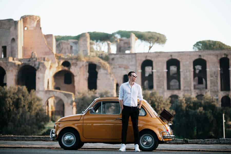 Rom: Fiat 500 Vintage Stadtführung und Foto Tour