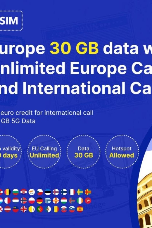 Europe Data SIM Card prepago 10GB 30 días | Datos de alta velocidad  5G/4G/LTD - Francia, Reino Unido, Alemania, Italia, España, Irlanda,  Suecia