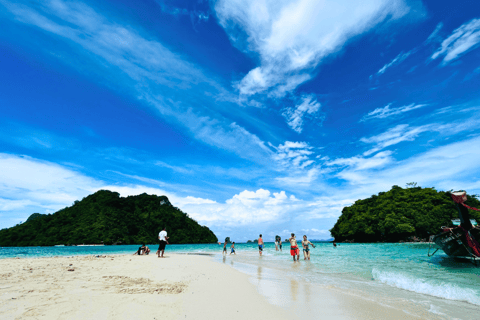 Krabi : Tour privé en bateau à longue queue des 4 îles avec visite de grottesVisite d&#039;une demi-journée au coucher du soleil : visite des 4 îles