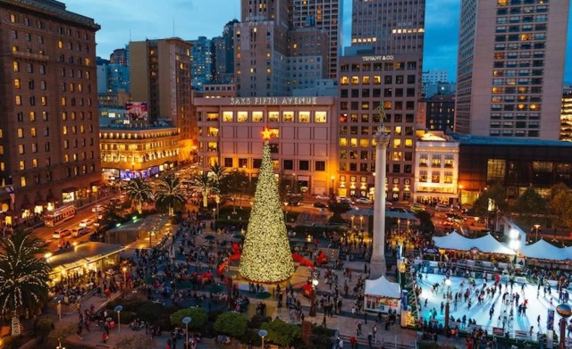 Visit SF Holiday Lights Tour with Ghirardelli Hot Chocolate in San Francisco