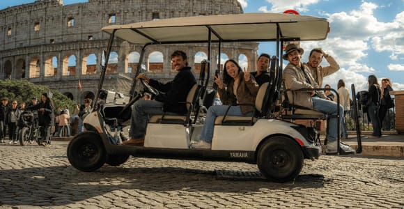 Rome: 3-Hour Private Tour by Golf Cart with Pick-Up & Drop-Off Included