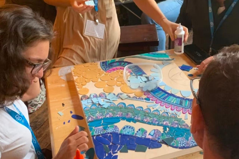 Create a mosaic in a Boston artist's studio