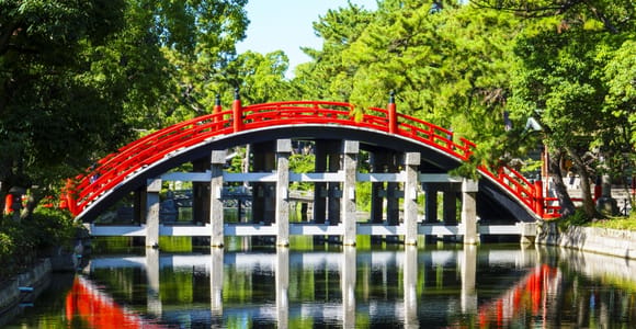 Osaka: Iconic Taiko Bridge & Sumiyoshi Taisha Shrine Tour