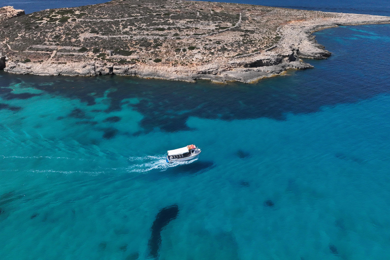 Malta: Tur och retur färja till Comino Blue Lagoon med/Gozo-alternativFrån Marfa: Marfa-Comino Blå lagunen-Marfa