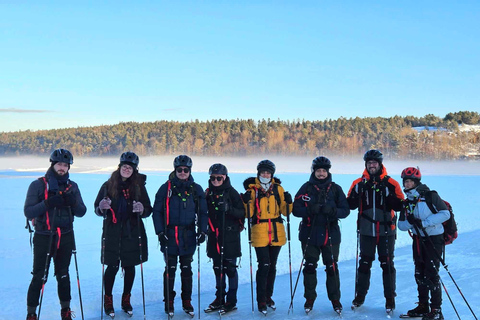 Stockholm : Patinage nordique pour débutants sur un lac gelé