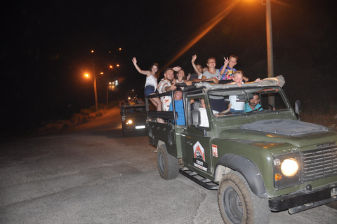 From Alanya: Night Safari Tour with Dinner and Boat Tour