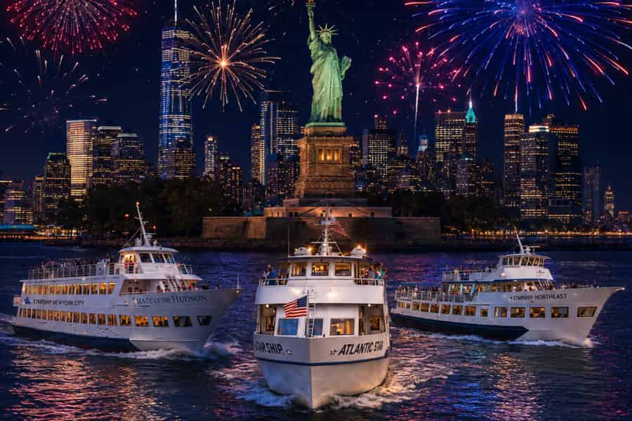NYC: Starship-Bootsfahrt mit Feuerwerk am 4. Juli. Foto: GetYourGuide NYC: Starship-Bootsfahrt mit Feuerwerk am 4. Juli. Foto: GetYourGuide