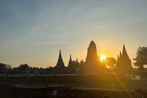 From Bangkok: Ayutthaya Private Sunset Tour with Boat Ride