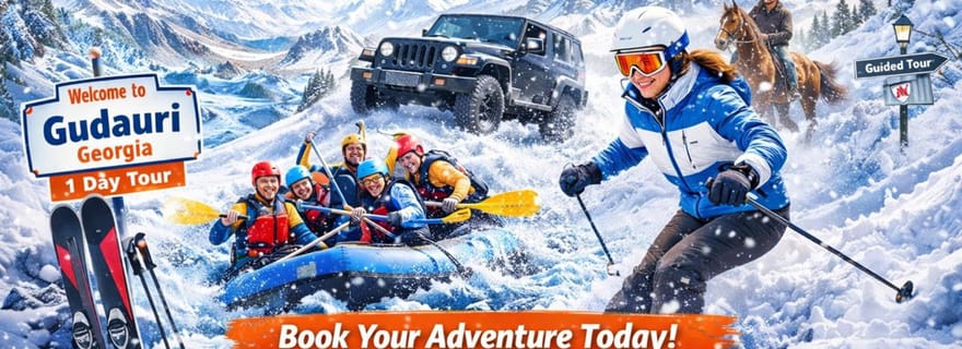 Excursion d'une journée à Gudauri depuis Tbilissi, station de ski et plus encore...