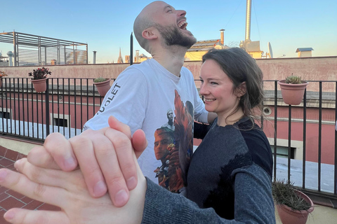 Barcelona: Aula de tango no terraço com bebidas e vídeos