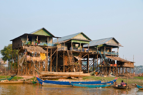 Siem Reap: Meio dia em Kampong Phluk com pôr do sol, barco e guia