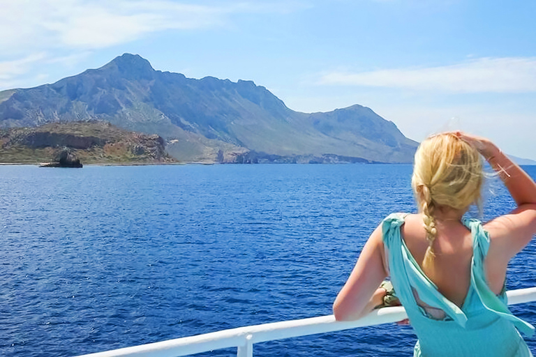 Vanuit de gebieden van Chania: Dagtrip Gramvousa-eiland en Balos-strandOphalen vanuit Kalyves en Almyrida