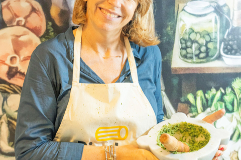 Genoa: Pesto-Making Class with Pasta and Aperitivo