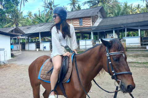 Bali : Beach Horse Riding Experience & Hidden Waterfall Beach Horse Riding Experience + Hidden Waterfall