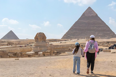 Hurghada: Full-Day Trip to Cairo by Plane Option 3 - Giza Pyramids Tour with Optional Museum Visit