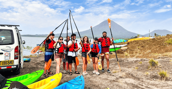 La Fortuna Kayaking on Lake Arenal with Volcano Views