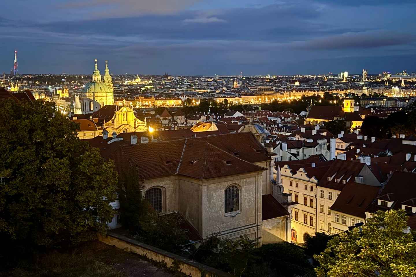 Prague: Night Walk through Prague Castle with City Views