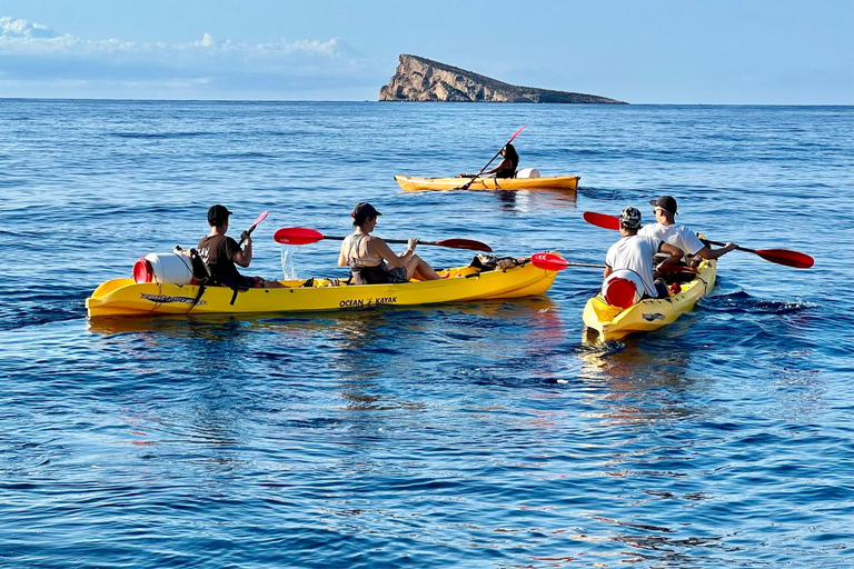 Benidorm: Guided Kayak Tour with Snorkeling and Photos