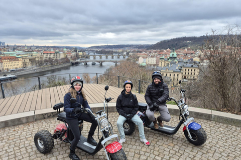 Grand City Tour on Electric Trike in Prague - Live Guided 1.5 Hour : 2 persons on 1 Trike