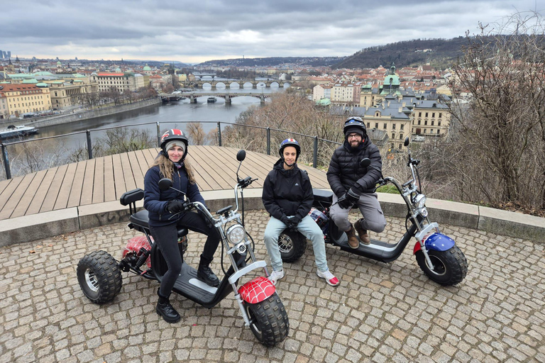 Grand City Tour on Electric Trike in Prague - Live Guided 1.5 Hour : 2 persons on 1 Trike