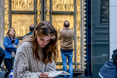 Firenze: Ingresso della cattedrale con cupola e campanileBiglietti di ingresso con 2 audioguide basate su App